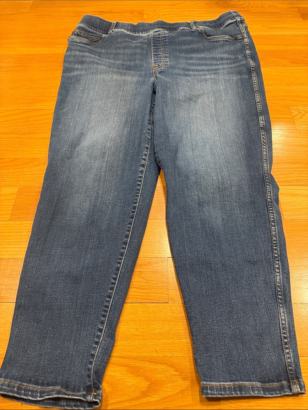 Spanx pull on ankle skinny shaping jeans size 3X.